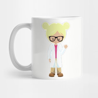 Science Girl, Scientist, Cute Girl, Blonde Hair Mug